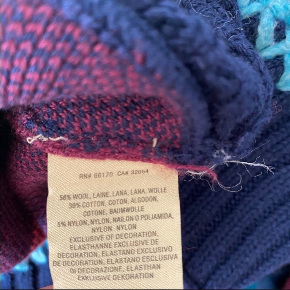 Anthropologie Monogram Zip Up Wool Sweater Small - Picture 5 of 5